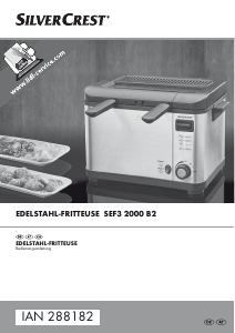 Bedienungsanleitung SilverCrest SEF3 2000 B2 Fritteuse