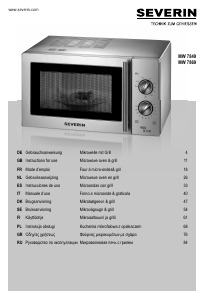 Manual de uso Severin MW 7869 Microondas