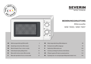 Manual de uso Severin MW 7897 Microondas