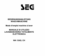 Manuale SEG WA 1242L CH Lavatrice