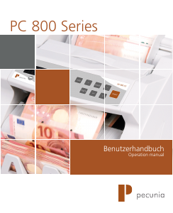 Manual Pecunia PC 800 WE3 Banknote Counter