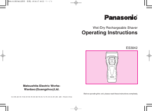 Manuál Panasonic ES-3042 Holicí strojek