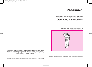 Brugsanvisning Panasonic ES-6002 Barbermaskine