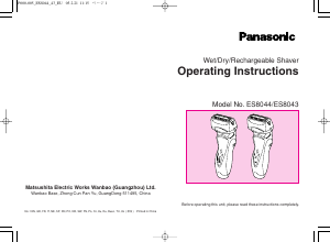 Brugsanvisning Panasonic ES-8043 Barbermaskine