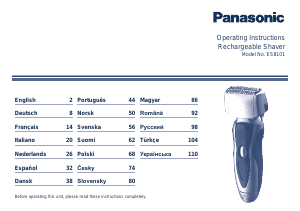Kullanım kılavuzu Panasonic ES-8101 Tıraş makinesi