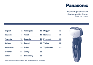 Käyttöohje Panasonic ES-8103 Parranajokone