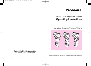 Manual Panasonic ES-8161 Máquina barbear