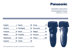 Használati útmutató Panasonic ES-GA21 Borotva