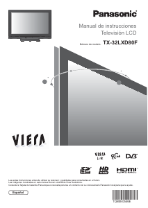 Manual de uso Panasonic TX-32LXD80F Viera Televisor de LCD