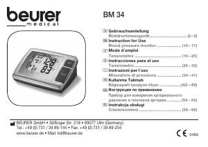 Bedienungsanleitung Beurer BM 34 Blutdruckmessgerät