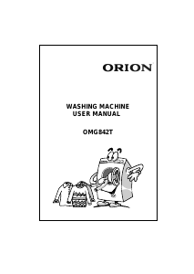 Manual Orion OMG842T Washing Machine