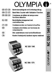 Manuale Olympia NC 540 Contatore banconote