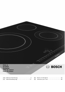 Manuale Bosch PIV375N17E Piano cottura