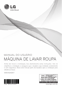 Manual LG WD1316ADA7 Máquina de lavar roupa