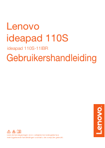 Handleiding Lenovo IdeaPad 110S-11 IBR Laptop