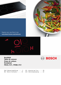 Manuale Bosch PKN845F17E Piano cottura