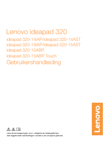 Handleiding Lenovo IdeaPad 320-14IAP Laptop