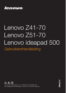Handleiding Lenovo IdeaPad 500-14ACZ Laptop
