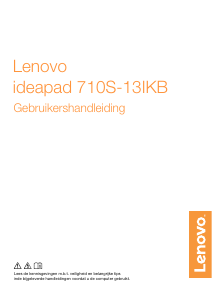 Handleiding Lenovo IdeaPad 710S-13IKB Laptop