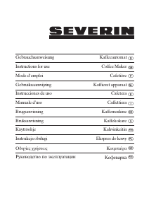 Manuale Severin KA 4031 Macchina da caffè