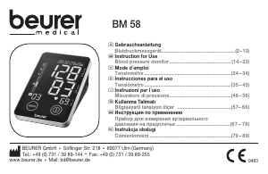 Manual de uso Beurer BM 58 Tensiómetro