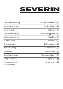 Bedienungsanleitung Severin KA 4160 Kaffeemaschine