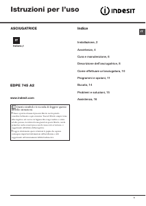 Manuale Indesit EDPE G45 A1 ECO (IT) Asciugatrice