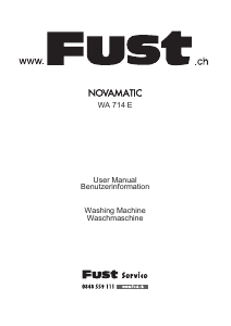 Manual Fust Novamatic WA 714 E Washing Machine