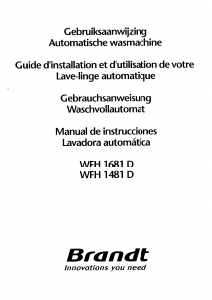 Manual de uso Brandt WFH1481D Lavadora