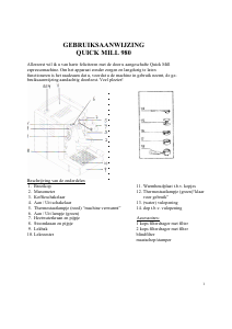 Handleiding Quick Mill 985 Aquila Espresso-apparaat