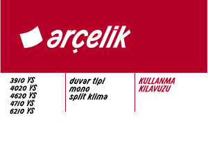 Kullanım kılavuzu Arçelik 4620 YS Klima