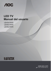 Manual de uso AOC LE43U7970 Televisor de LED