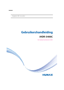 Handleiding Humax IHDR-5400C Digitale ontvanger