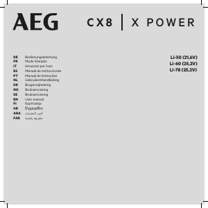 Mode d’emploi AEG CX8-60ÖKO Aspirateur