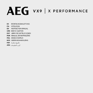 Εγχειρίδιο AEG VX9-1-SB-E Ηλεκτρική σκούπα