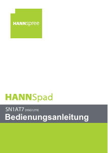 Bedienungsanleitung Hannspree SN1AT71 Tablet