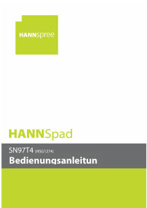 Bedienungsanleitung Hannspree SN97T41W Tablet