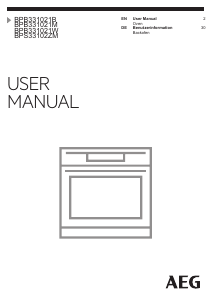 Manual AEG BPS33102ZM Oven