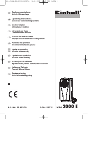 Manual de uso Einhell MKA 2000 E Aire acondicionado