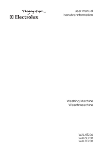 Manual Electrolux WAL6E200 Washing Machine