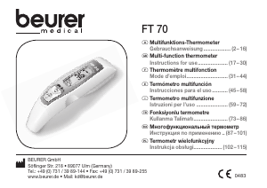 Bedienungsanleitung Beurer FT70 Thermometer