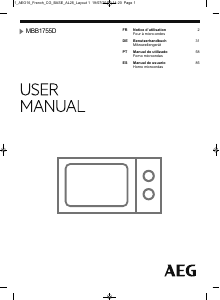 Manual de uso AEG MBB1755D-M Microondas