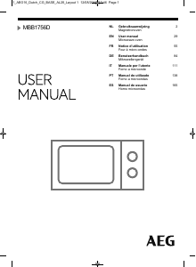 Manuale AEG MBB1756D-M Microonde