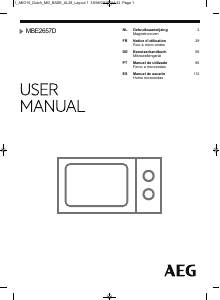 Mode d’emploi AEG MBE2657D-M Micro-onde