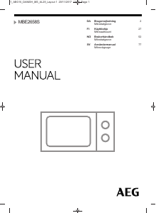 Brugsanvisning AEG MBE2658S-B Mikroovn