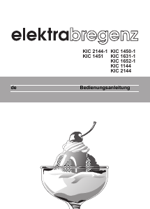 Bedienungsanleitung Elektra Bregenz KIC 1451 Kühlschrank