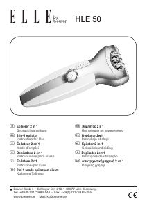 Manuale Beurer HLE 50 Epilatore