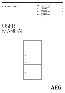 Bruksanvisning AEG RCB6336BKW Kjøle-fryseskap