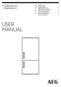 Manual AEG RCB53424TX Fridge-Freezer