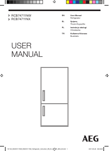 Manual AEG RCB74711NW Fridge-Freezer